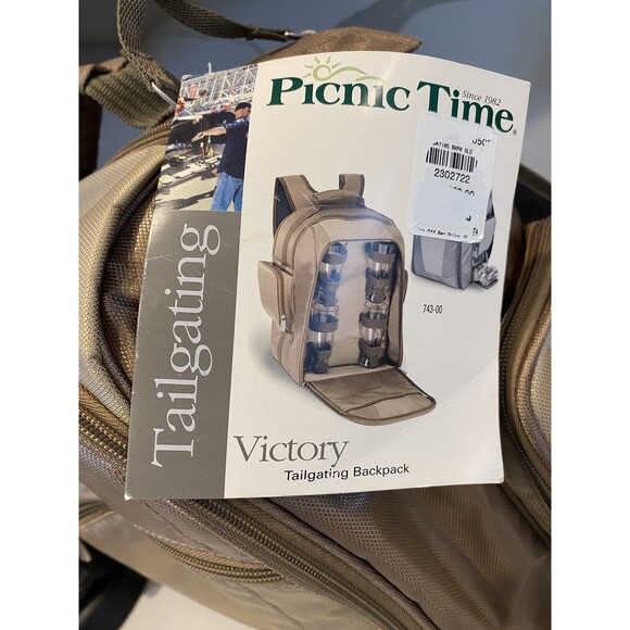 Picnic Time Tailgating Cooler Backpack Insulated Bag 12QT 18 Can Cooler, bronze - Picture 3 of 12